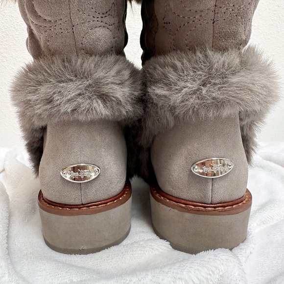 COACH IZZIE BOOT Size 7.5 B - Heather Grey - Style FG4597 in EUC - MSRP $378 - Picture 4 of 9